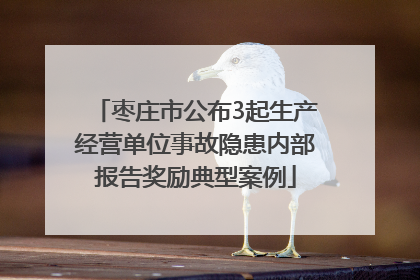 枣庄市公布3起生产经营单位事故隐患内部报告奖励典型案例