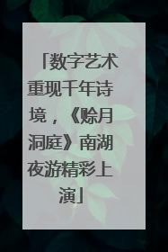 数字艺术重现千年诗境，《赊月洞庭》南湖夜游精彩上演