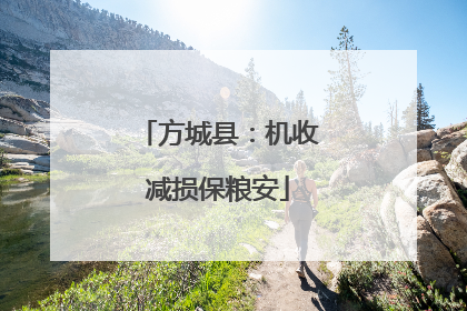 方城县：机收减损保粮安