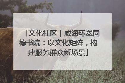 文化社区｜威海环翠同德书院：以文化矩阵，构建服务群众新场景