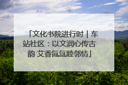 文化书院进行时｜车站社区：以文润心传古韵 艾香氤氲睦邻情