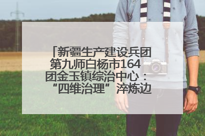 新疆生产建设兵团第九师白杨市164团金玉镇综治中心：“四维治理”淬炼边疆“枫桥样本”