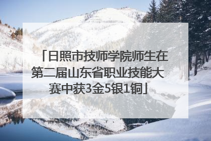 日照市技师学院师生在第二届山东省职业技能大赛中获3金5银1铜
