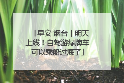早安 烟台｜明天上线！自驾游绿牌车可以乘船过海了