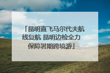 昆明直飞马尔代夫航线复航 昆明边检全力保障暑期跨境游