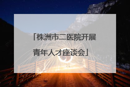 株洲市二医院开展青年人才座谈会