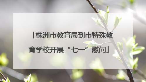 株洲市教育局到市特殊教育学校开展“七一”慰问