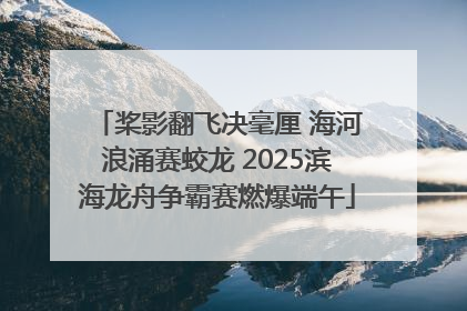 桨影翻飞决毫厘 海河浪涌赛蛟龙 2025滨海龙舟争霸赛燃爆端午
