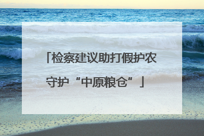检察建议助打假护农守护“中原粮仓”
