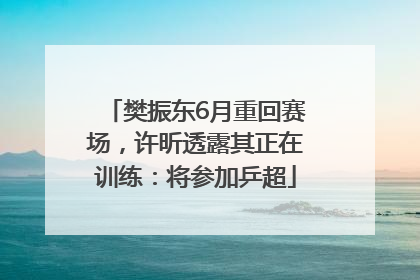 樊振东6月重回赛场，许昕透露其正在训练：将参加乒超