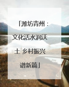 潍坊青州：文化活水润沃土 乡村振兴谱新篇