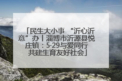 民生大小事 “沂心沂意”办丨淄博市沂源县悦庄镇：5·29与爱同行 共建生育友好社会