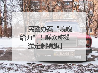 民警办案“嘎嘎给力”！群众称赞送定制锦旗