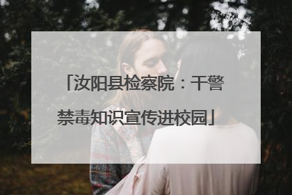 汝阳县检察院：干警禁毒知识宣传进校园