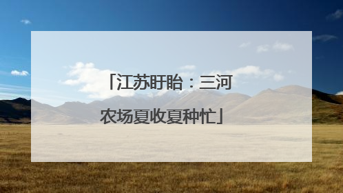 江苏盱眙：三河农场夏收夏种忙