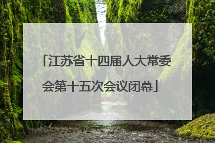 江苏省十四届人大常委会第十五次会议闭幕