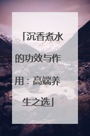 沉香煮水的功效与作用：高端养生之选