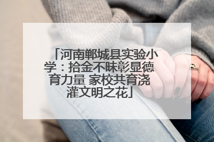 河南郸城县实验小学：拾金不昧彰显德育力量 家校共育浇灌文明之花