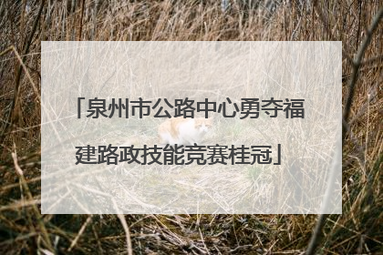 泉州市公路中心勇夺福建路政技能竞赛桂冠