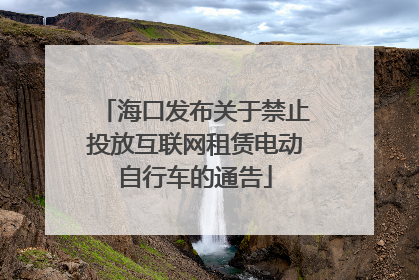 海口发布关于禁止投放互联网租赁电动自行车的通告