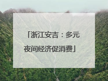 浙江安吉：多元夜间经济促消费