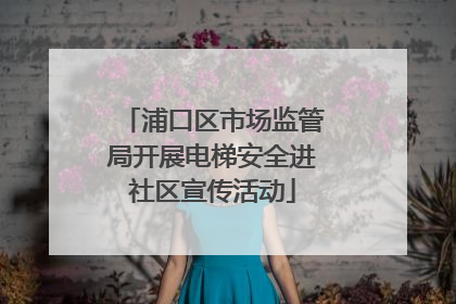 浦口区市场监管局开展电梯安全进社区宣传活动