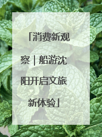 消费新观察｜船游沈阳开启文旅新体验