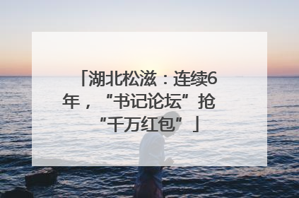 湖北松滋：连续6年，“书记论坛”抢“千万红包”