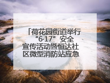 荷花园街道举行“6·17”安全宣传活动暨恒达社区微型消防站应急小分队启动式