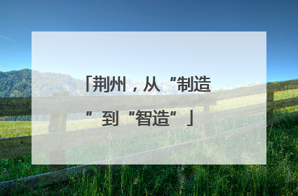 荆州，从“制造”到“智造”