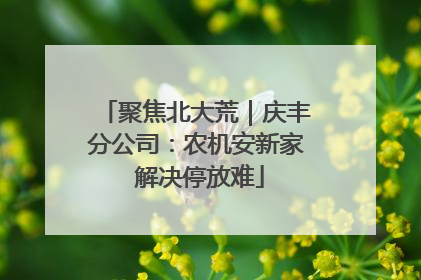 聚焦北大荒｜庆丰分公司：农机安新家 解决停放难