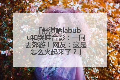 舒淇晒labubu和哭娃合影：一同去郊游！网友：这是怎么火起来了？