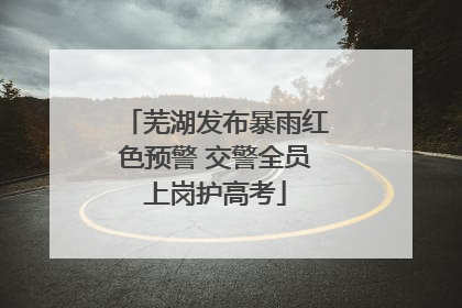 芜湖发布暴雨红色预警 交警全员上岗护高考