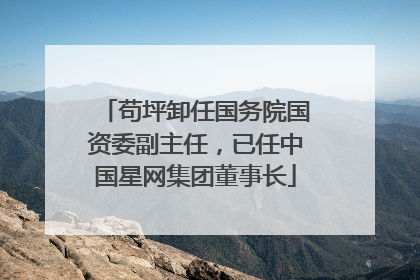 苟坪卸任国务院国资委副主任，已任中国星网集团董事长