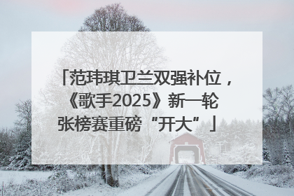 范玮琪卫兰双强补位，《歌手2025》新一轮张榜赛重磅“开大”