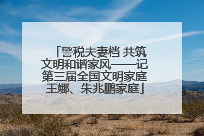 警税夫妻档 共筑文明和谐家风——记第三届全国文明家庭王娜、朱兆鹏家庭