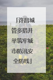许昌城管多措并举筑牢城市防汛安全防线
