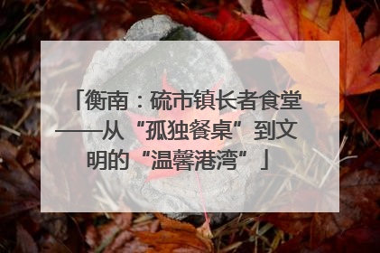 衡南：硫市镇长者食堂——从“孤独餐桌”到文明的“温馨港湾”
