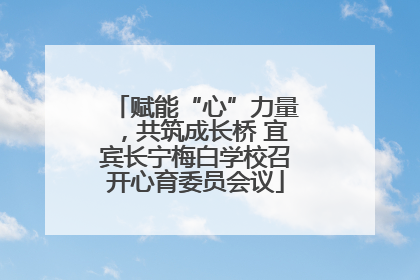 赋能“心”力量，共筑成长桥 宜宾长宁梅白学校召开心育委员会议