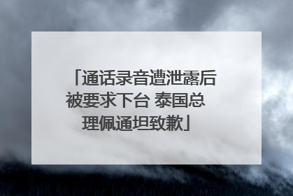 通话录音遭泄露后被要求下台 泰国总理佩通坦致歉