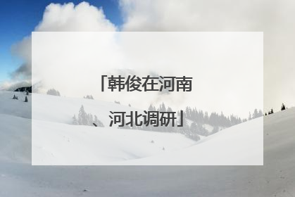 韩俊在河南、河北调研