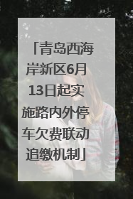 青岛西海岸新区6月13日起实施路内外停车欠费联动追缴机制
