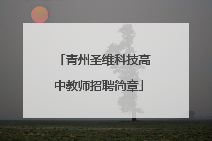 青州圣维科技高中教师招聘简章