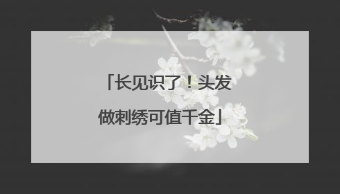 长见识了！头发做刺绣可值千金