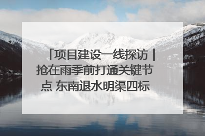 项目建设一线探访｜抢在雨季前打通关键节点 东南退水明渠四标段项目顺利完工