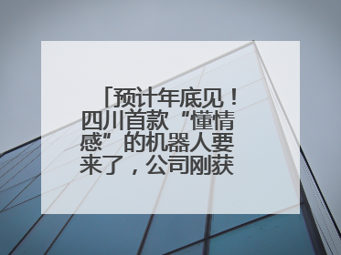 预计年底见！四川首款“懂情感”的机器人要来了，公司刚获数千万元融资