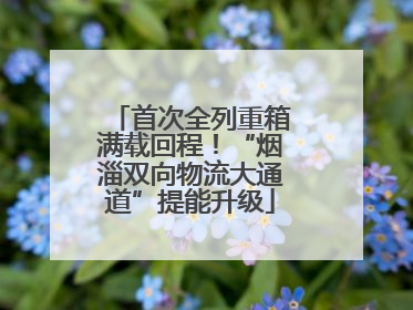 首次全列重箱满载回程！“烟淄双向物流大通道”提能升级