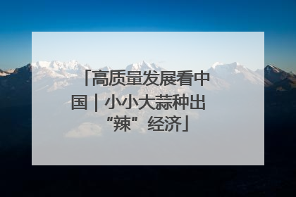 高质量发展看中国｜小小大蒜种出“辣”经济