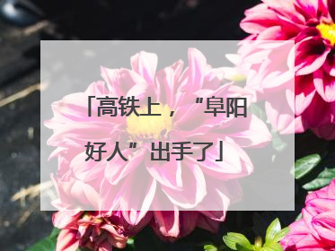 高铁上，“阜阳好人”出手了