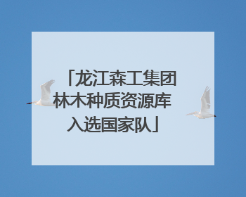龙江森工集团林木种质资源库入选国家队